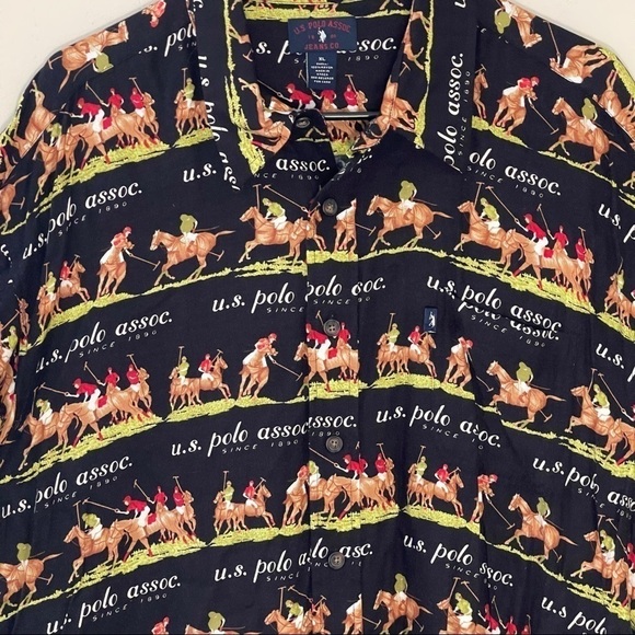 US polo men’s button shirt with great design size XL - Picture 4 of 10